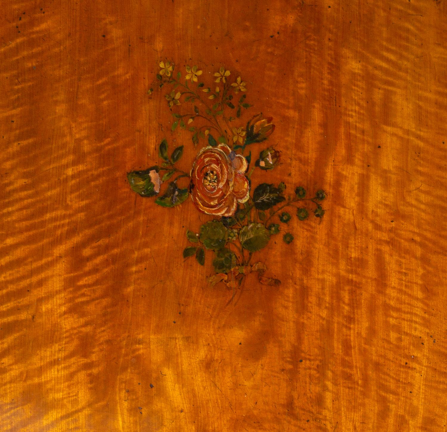 A George III Painted Satinwood Pembroke Table