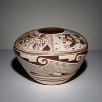 Tyra Naha (Hopi-Tewa, 20th century) — Polychrome Pottery Jar