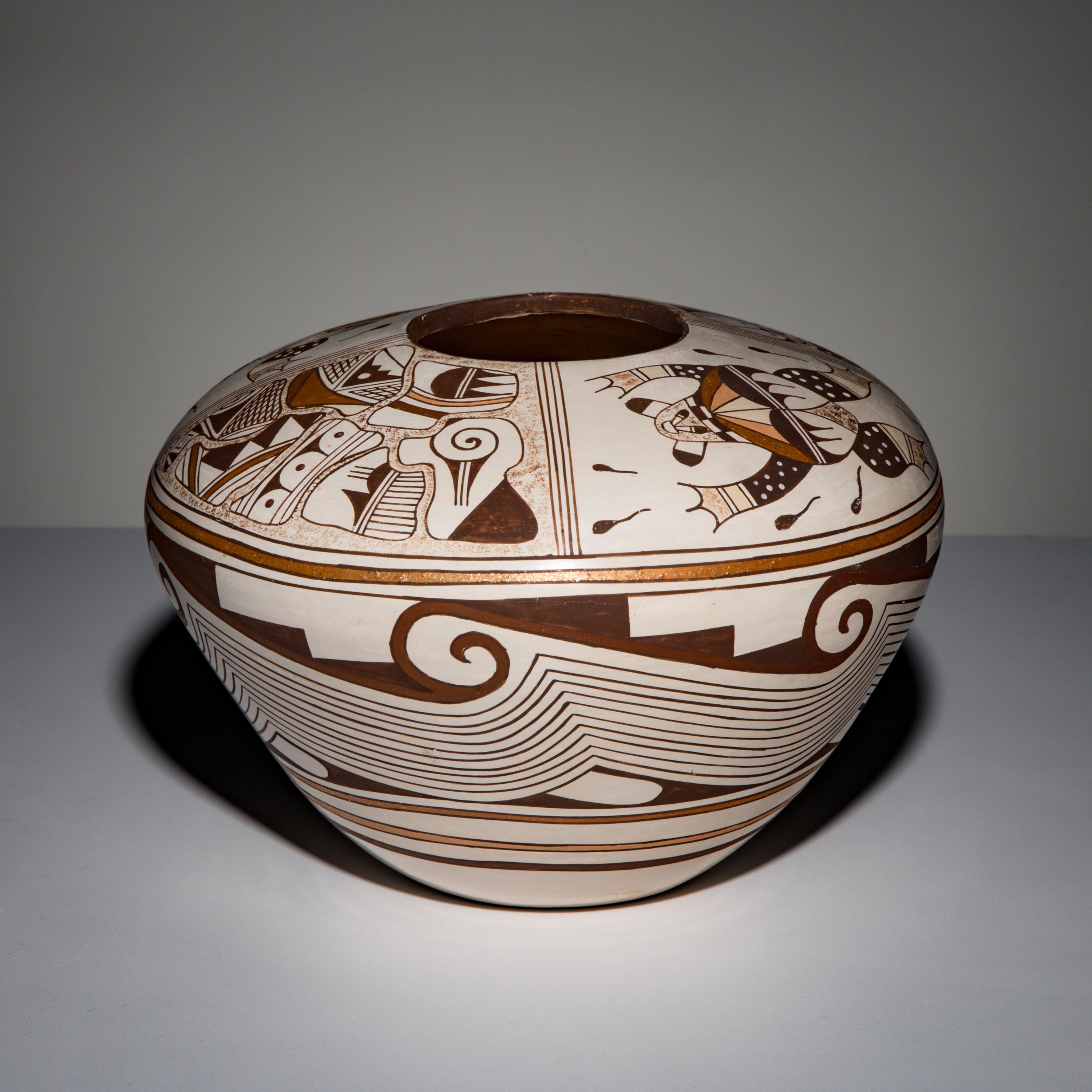 Tyra Naha (Hopi-Tewa, 20th century) — Polychrome Pottery Jar