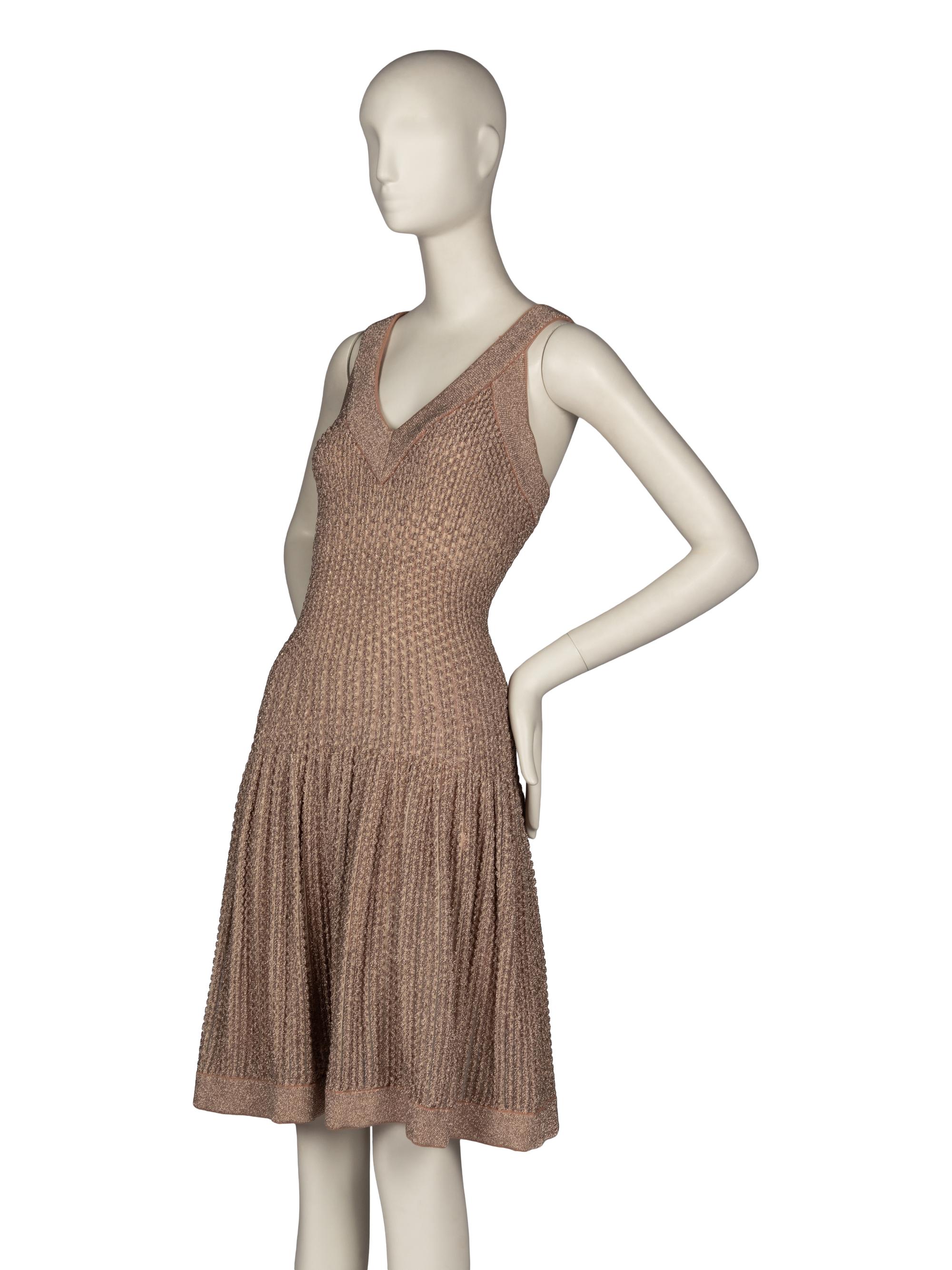 Alaïa Metallic Knit Dress