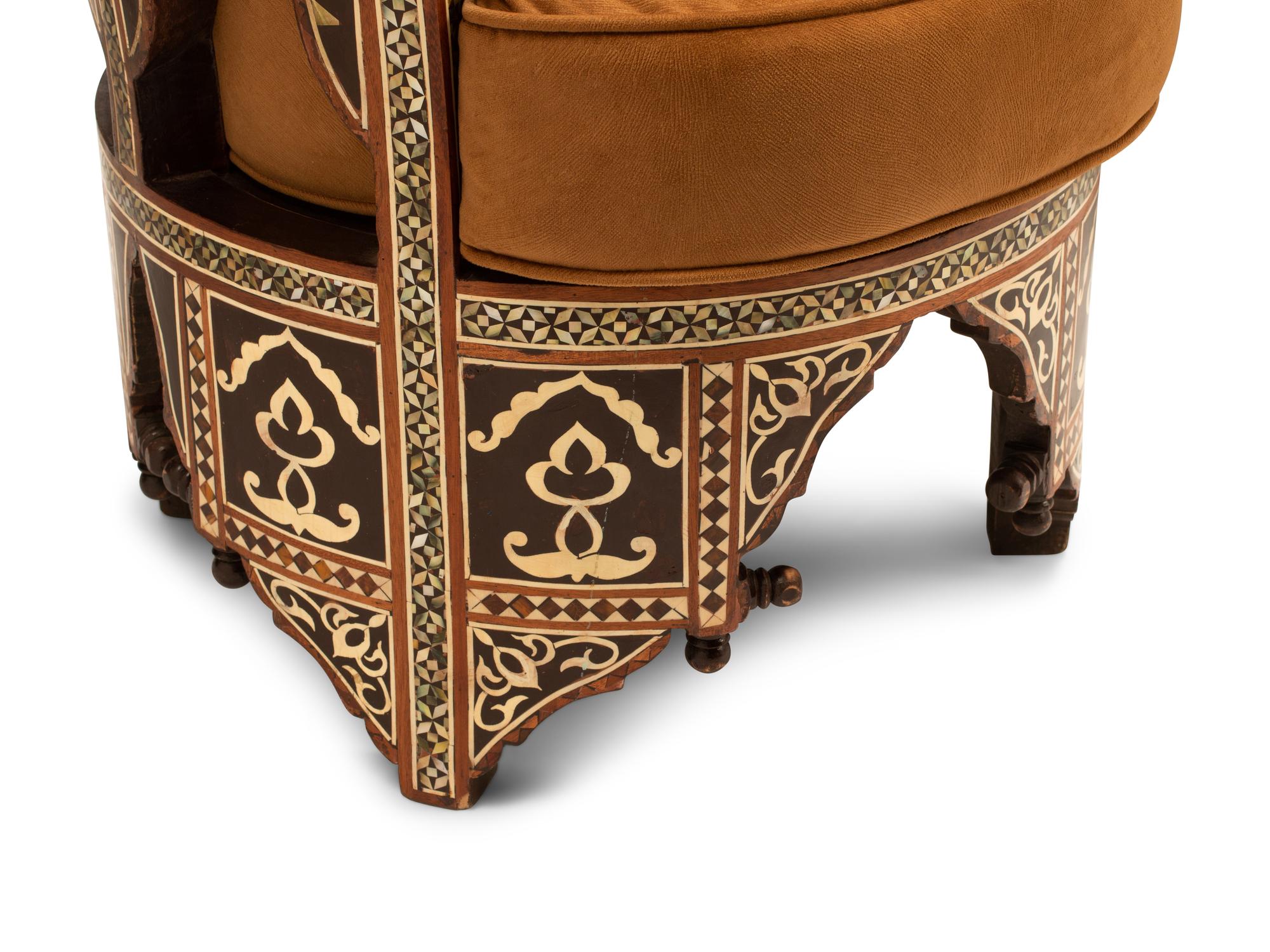 An Iberian Style Mother-of-Pearl Inlaid Seating Suite