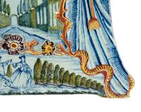 A Pair of Continental Polychrome Faience Wall Plaques