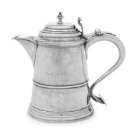 An Early American Silver Covered Tankard