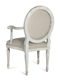 A Pair of Louis Philippe White Painted Fauteuils