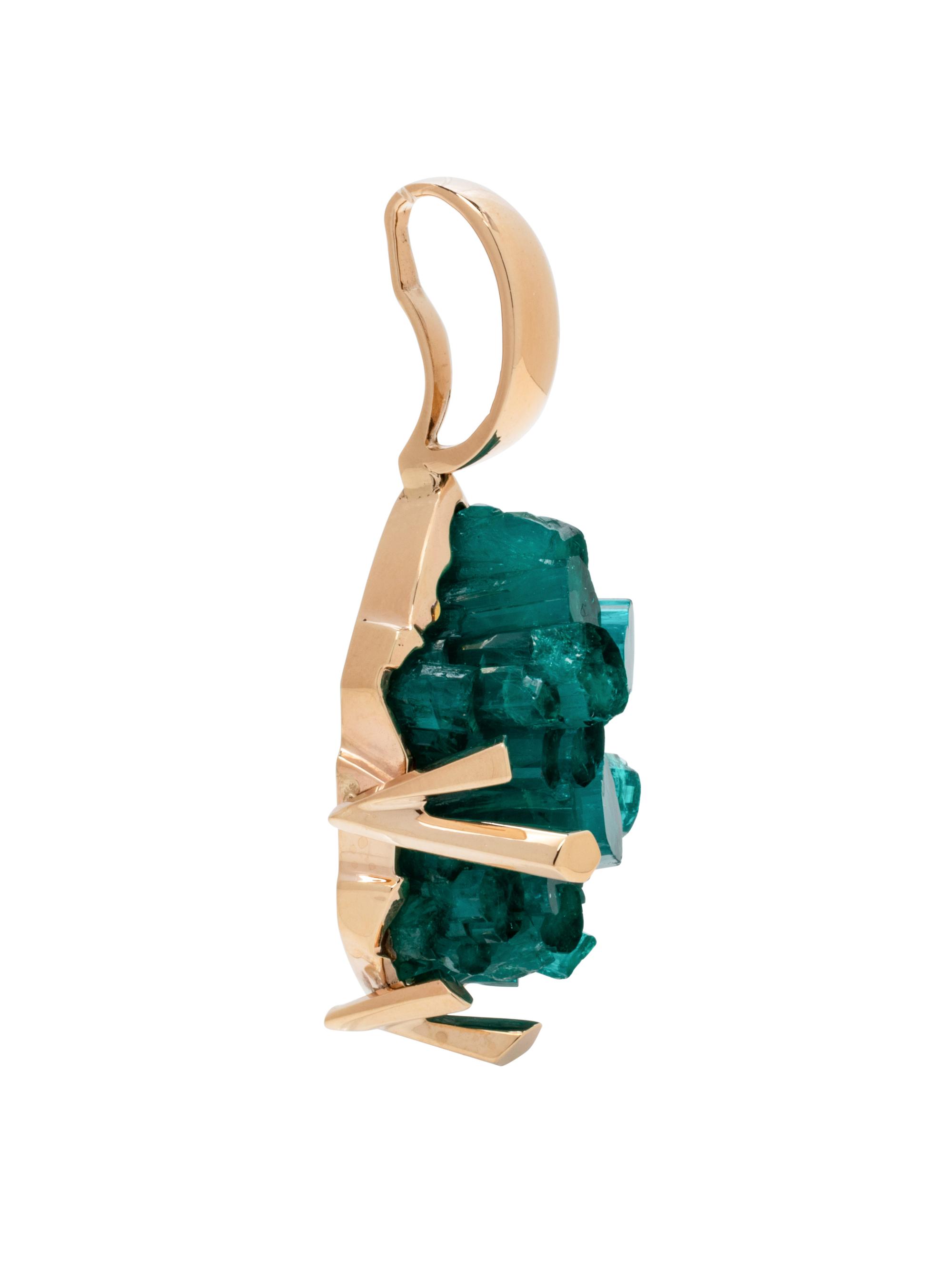 SYNTHETIC EMERALD PENDANT