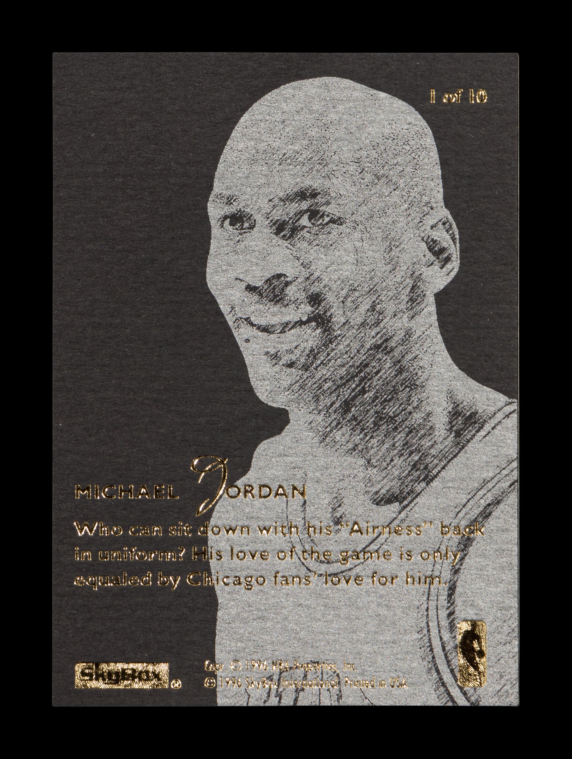 A 1995-96 Skybox E -XL Michael Jordan Natural Born Thrillers Basketball Card No. 1