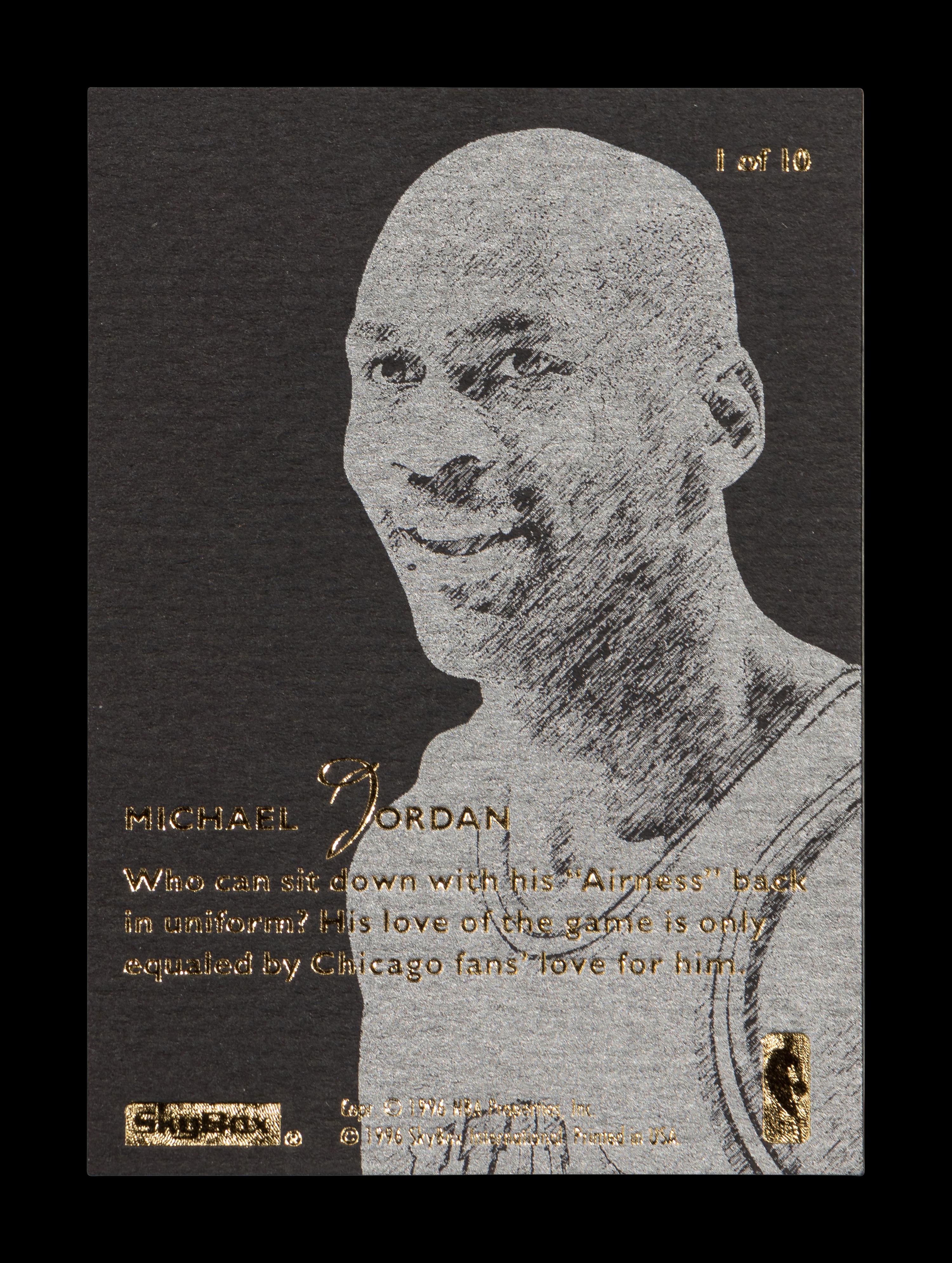 A 1995-96 Skybox E -XL Michael Jordan Natural Born Thrillers Basketball Card No. 1