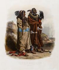 Bodmer, Karl, after Plate: 19 3/4 x 16 3/8 inches. — SIH-CHIDA & MAHCHSI-KAREHDECIRCA 1839-42
