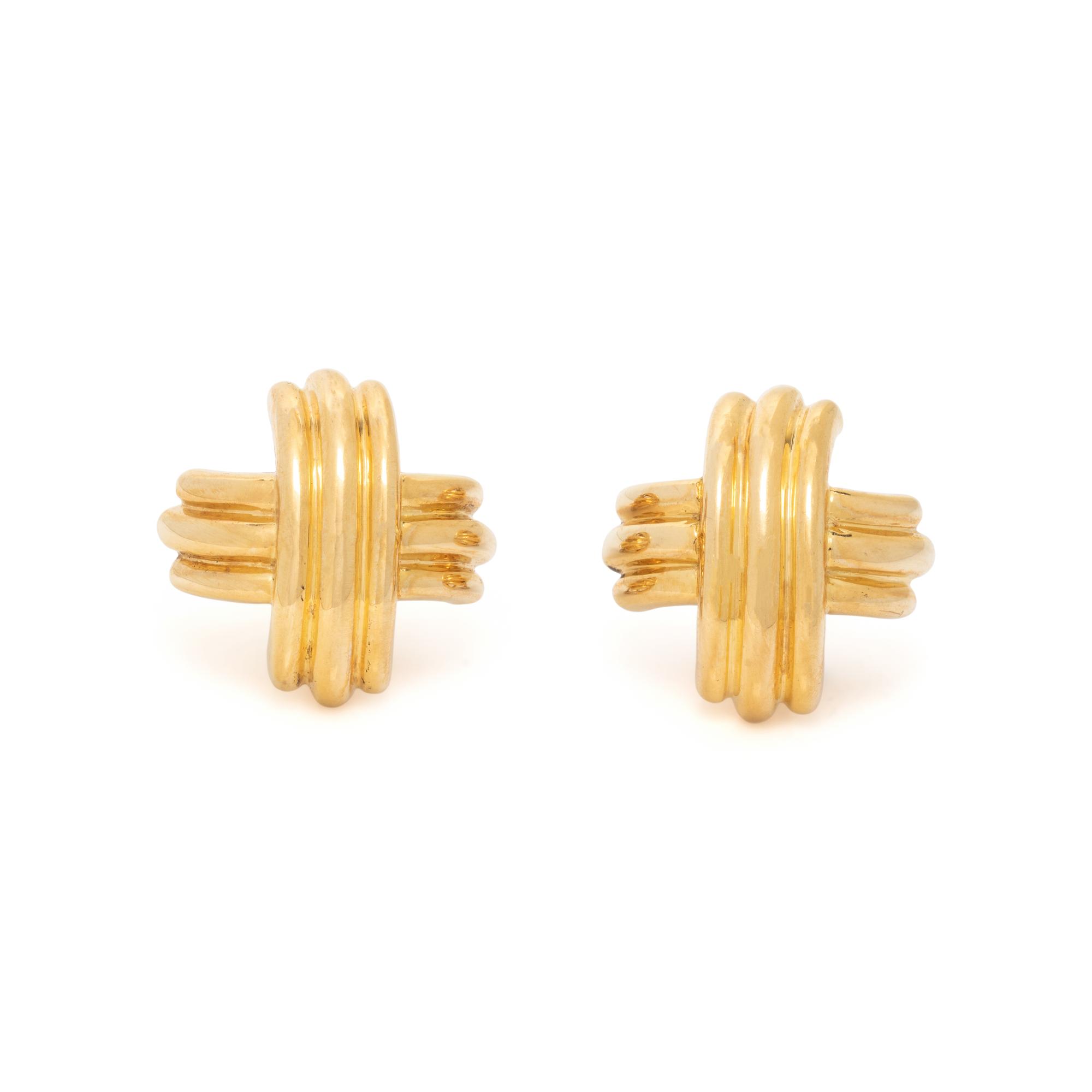 YELLOW GOLD EARCLIPS