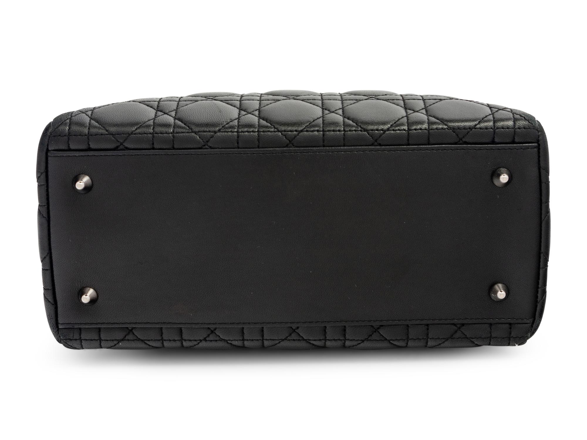 Christian Dior Black Cannage Small Lady Dior Bag, 2007