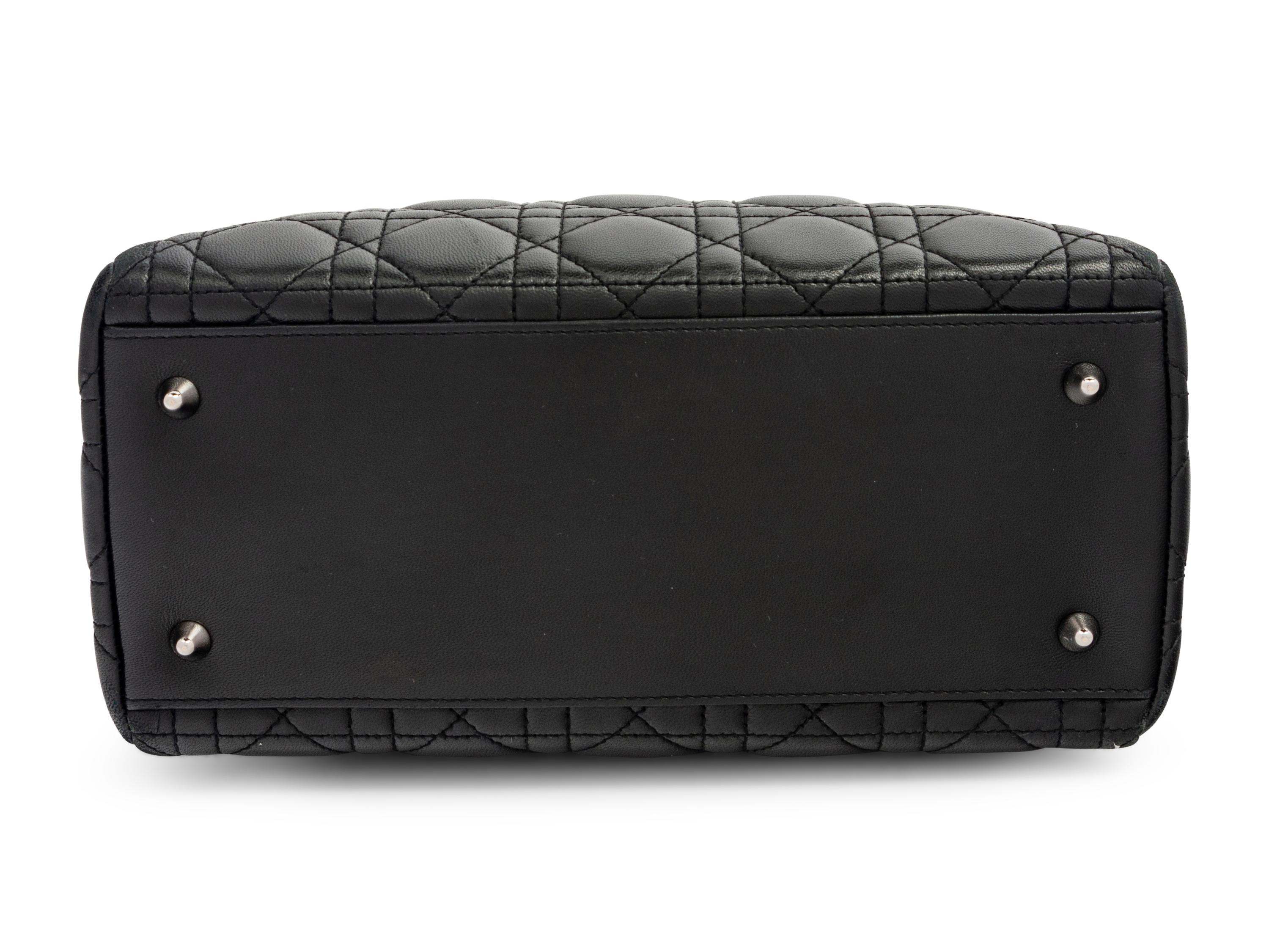 Christian Dior Black Cannage Small Lady Dior Bag, 2007