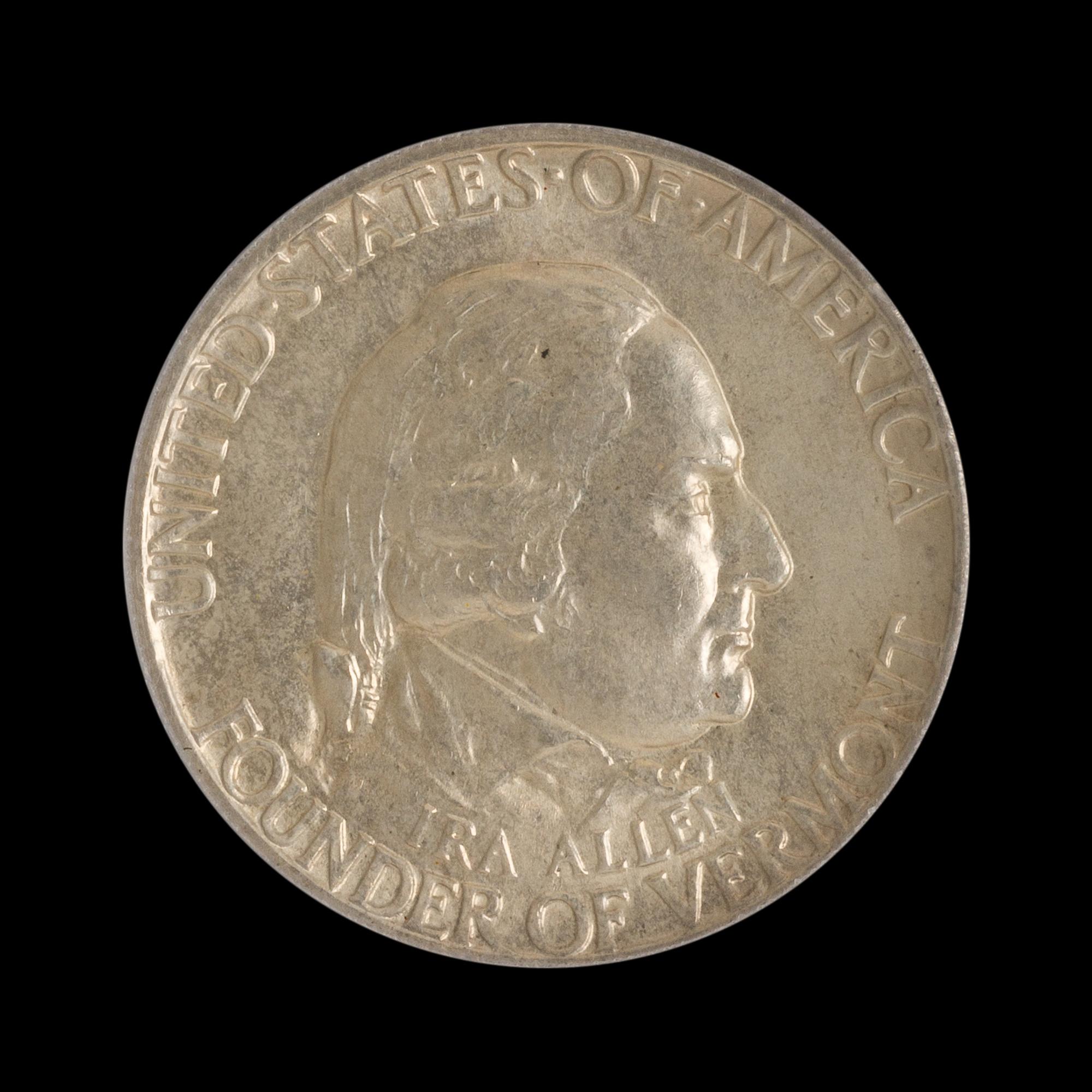 A United States 1927 Vermont Commemorative 50c Coin