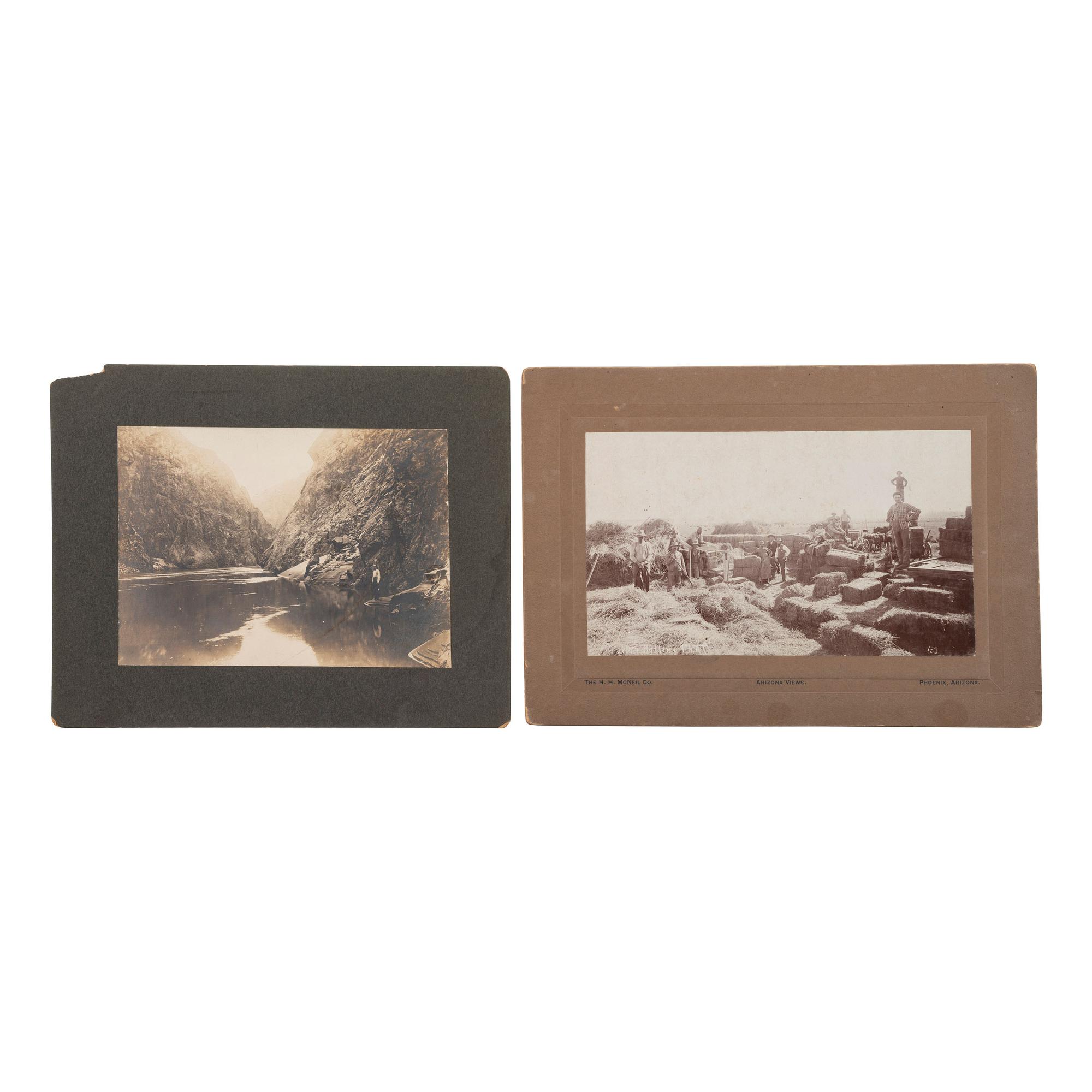 [SOUTHWEST - EARLY PHOTOGRAPHY]. A group of cyanotypes, albumens, and silver gelatin photographs taken in Arizona, New Mexico, Texas, and Mexico, comprising: