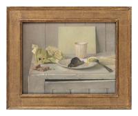 Still Life with Kippered Herring & Slice of Lemon on a Plate , 1988