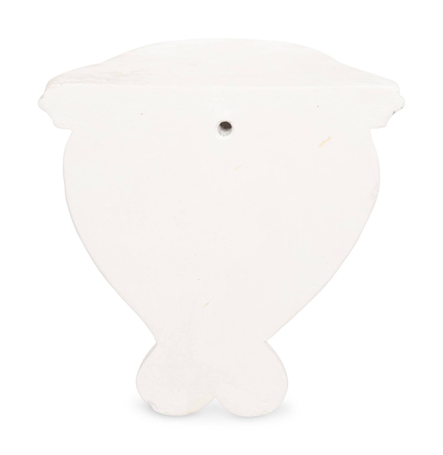 A Set of Nine Blue and White Plaster Wall Brackets