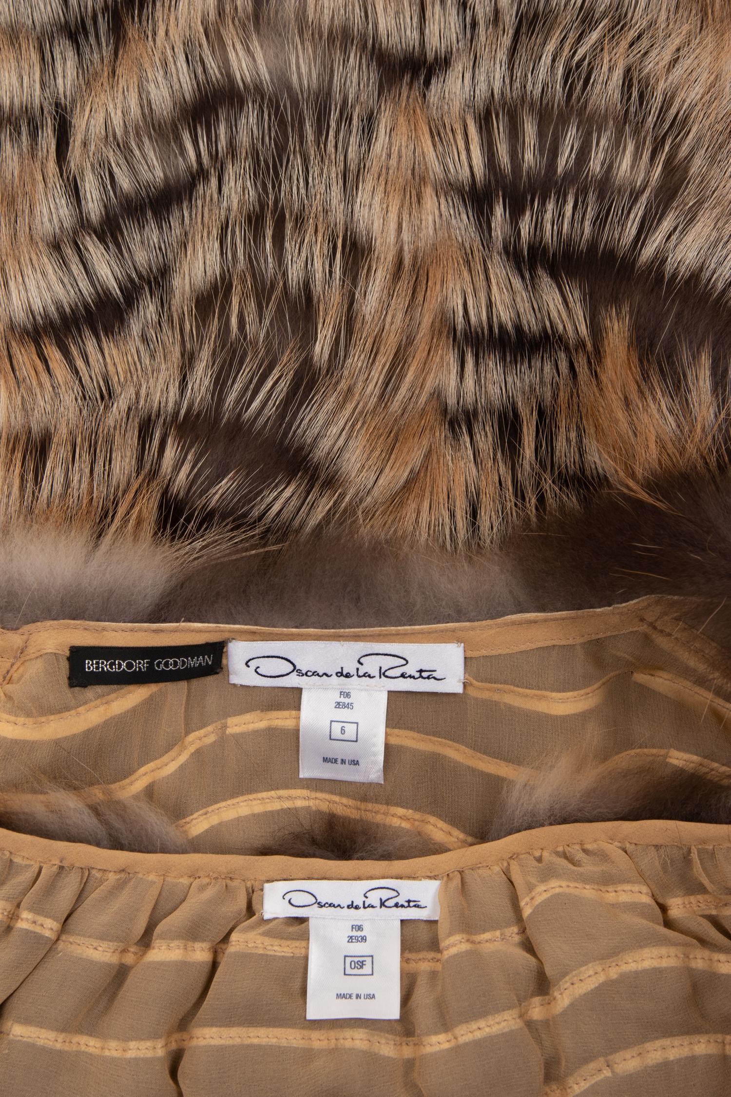 Oscar de la Renta Fox Fur Coat and Capelet, Fall 2006