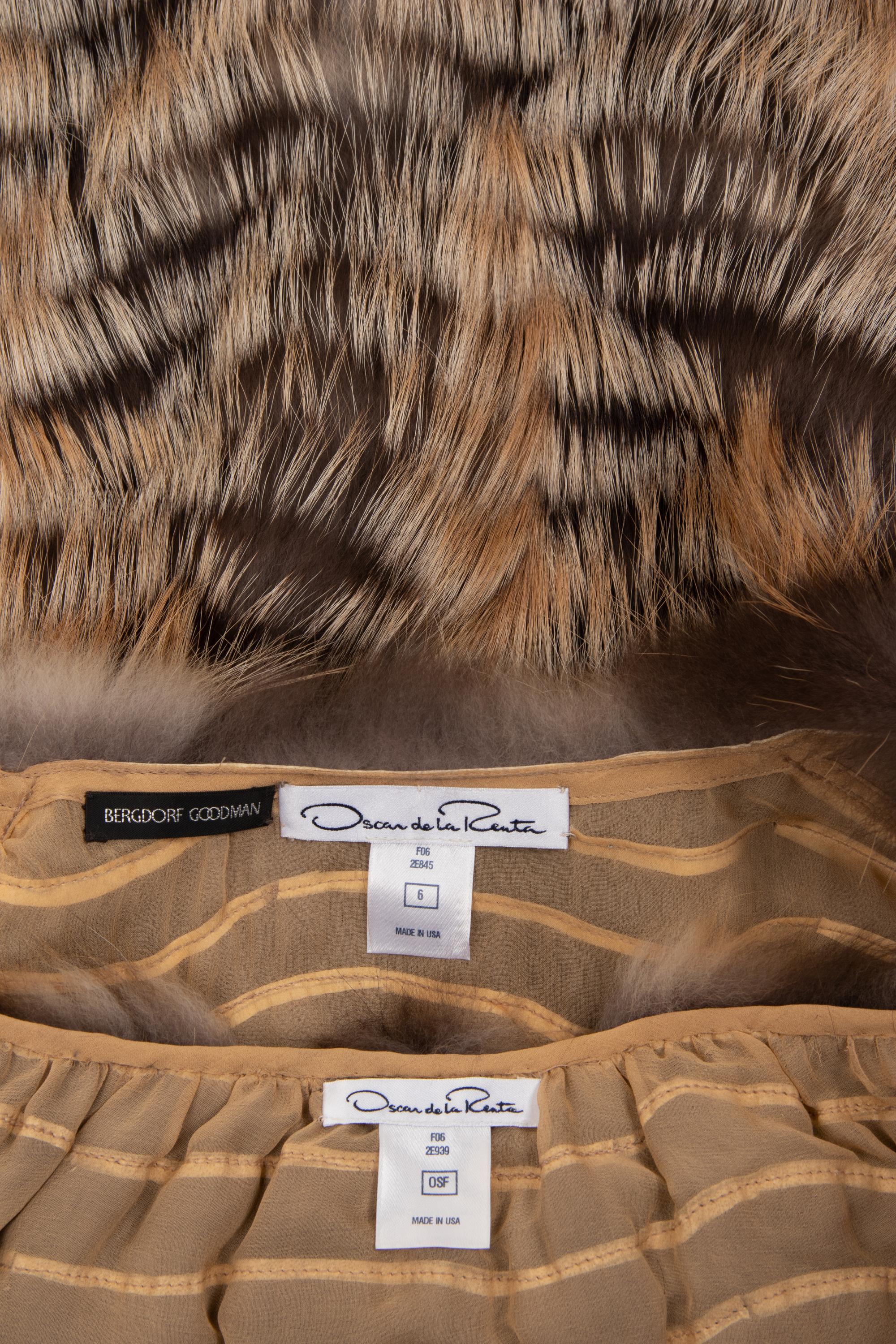 Oscar de la Renta Fox Fur Coat and Capelet, Fall 2006
