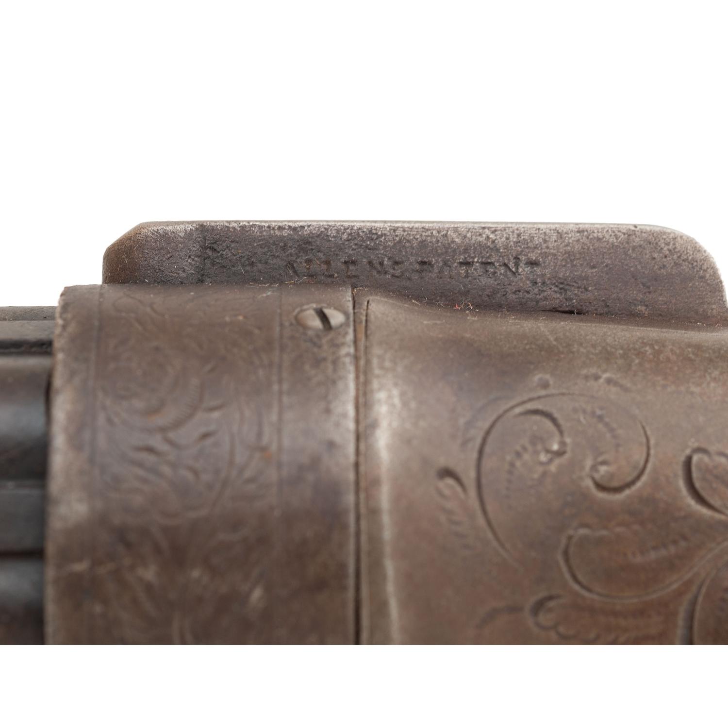 Early Transition Dragoon Sized Cased Allen & Thurber Pepperbox