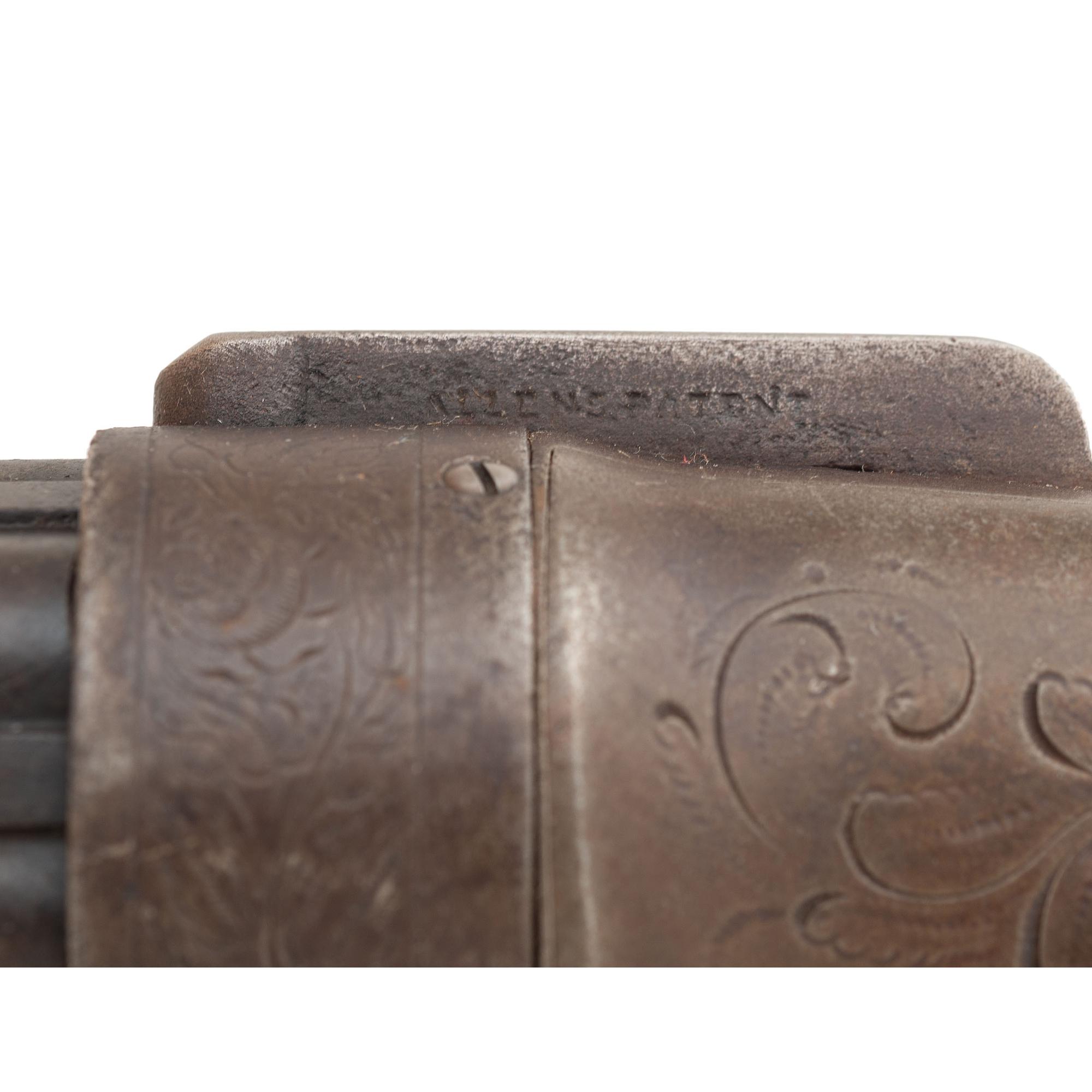 Early Transition Dragoon Sized Cased Allen & Thurber Pepperbox
