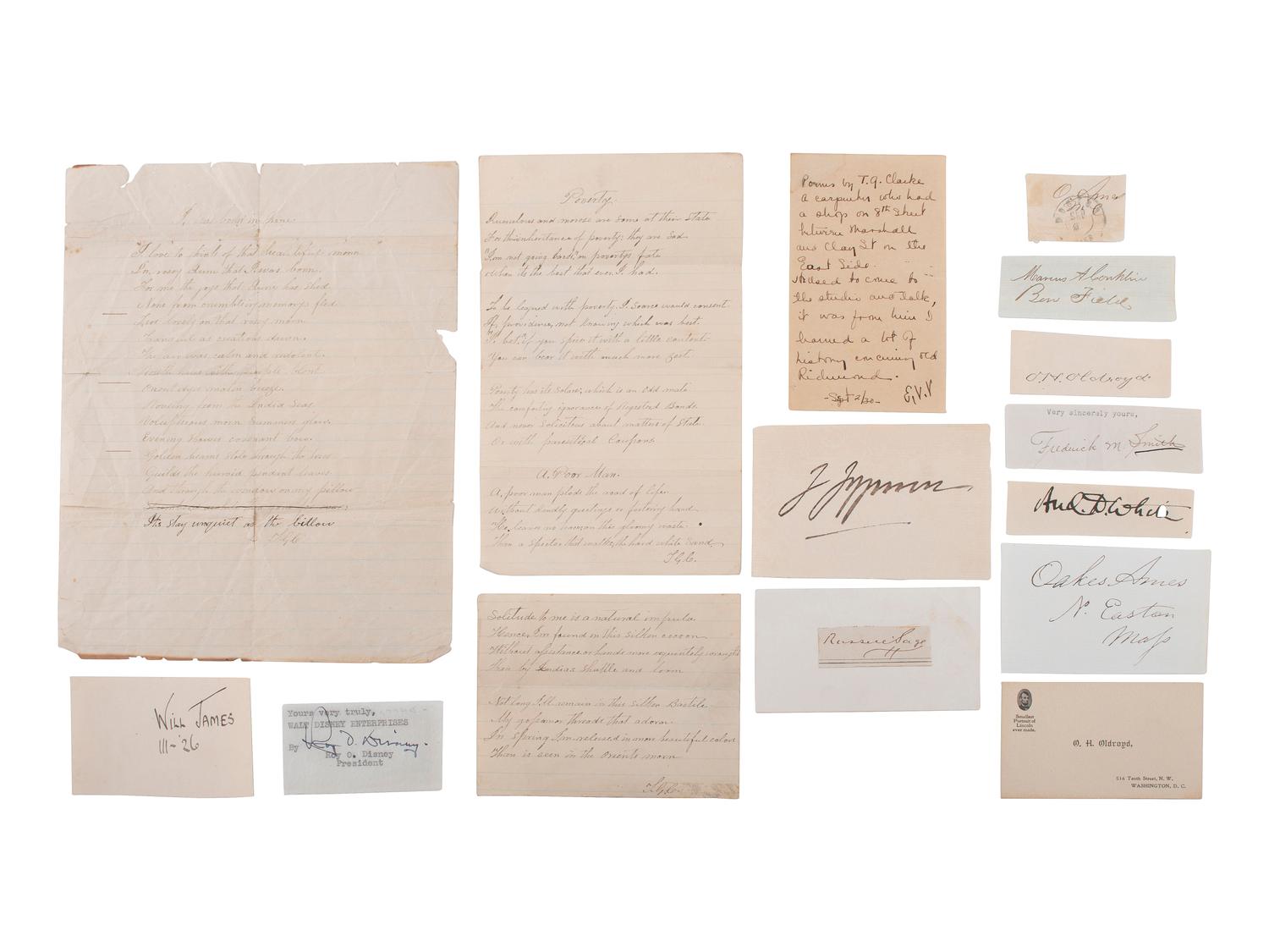 [AMERICANA]. Autograph collection featuring Civil War-era politicians, soldiers, and more.