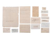 [AMERICANA]. Autograph collection featuring Civil War-era politicians, soldiers, and more.