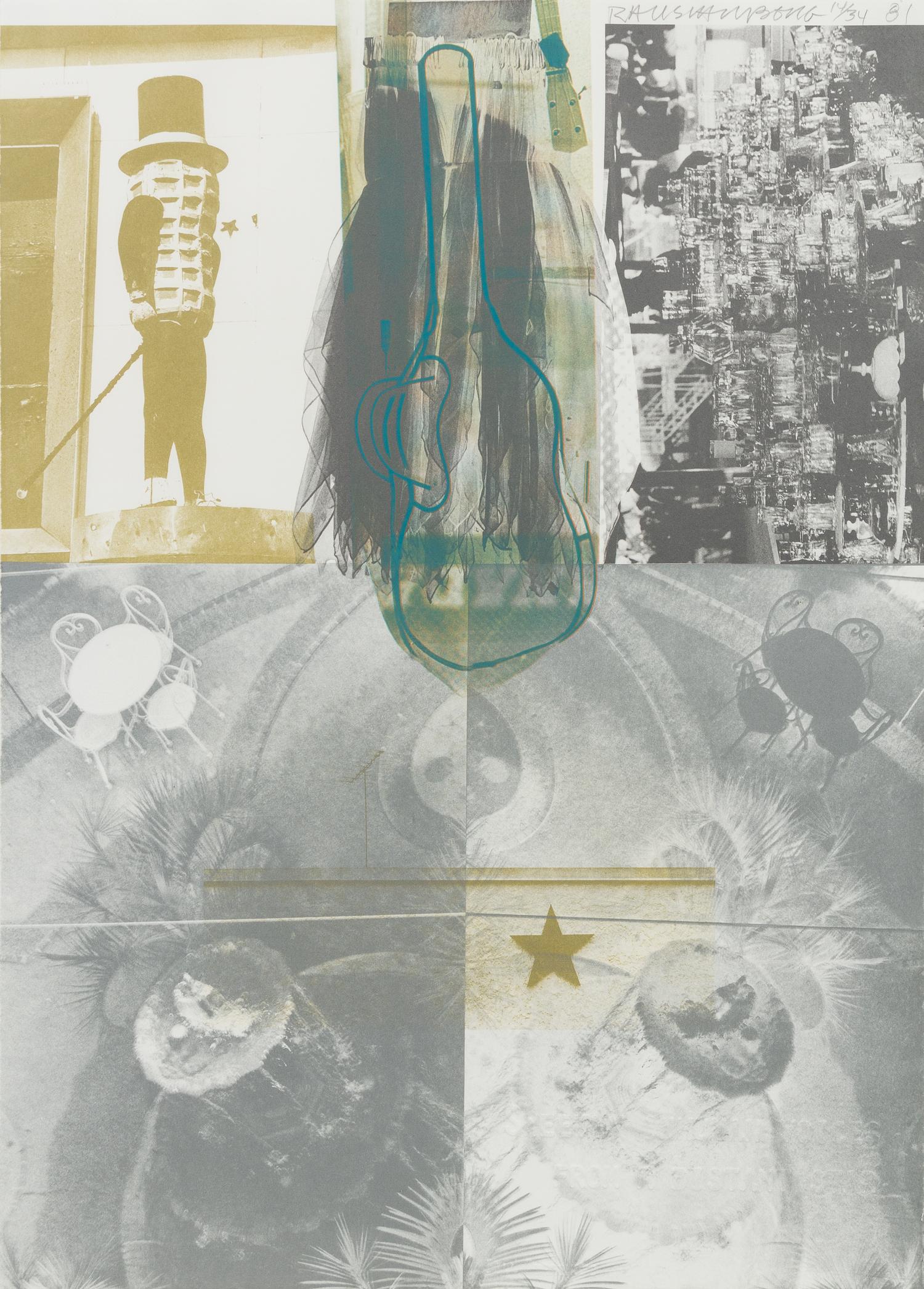 Robert Rauschenberg, (American, 1925-2008), American Pewter with Burroughs III, 1981