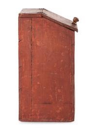 A Country Painted and Stenciled Pine Coffee or Drygoods Box