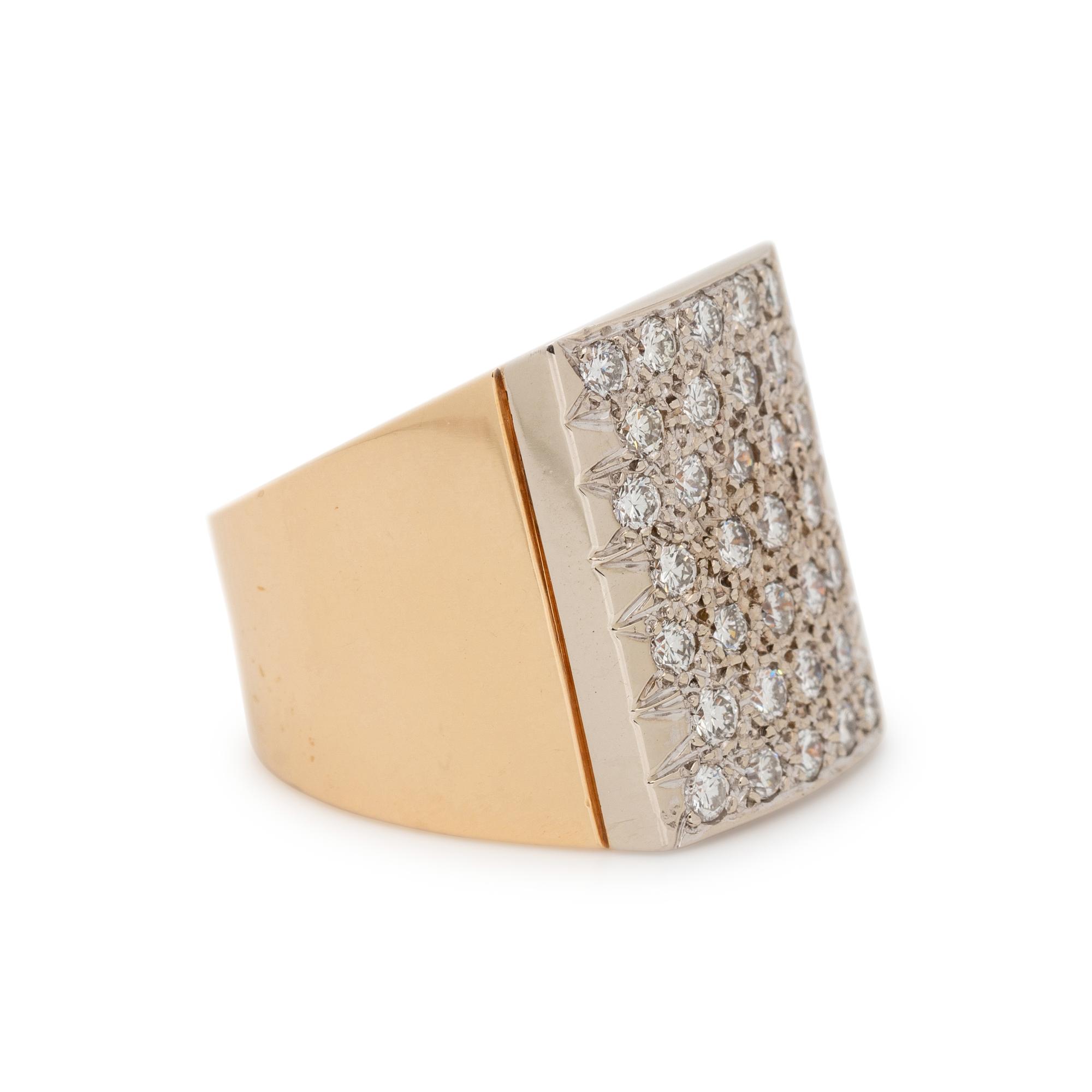 BICOLOR GOLD AND DIAMOND RING