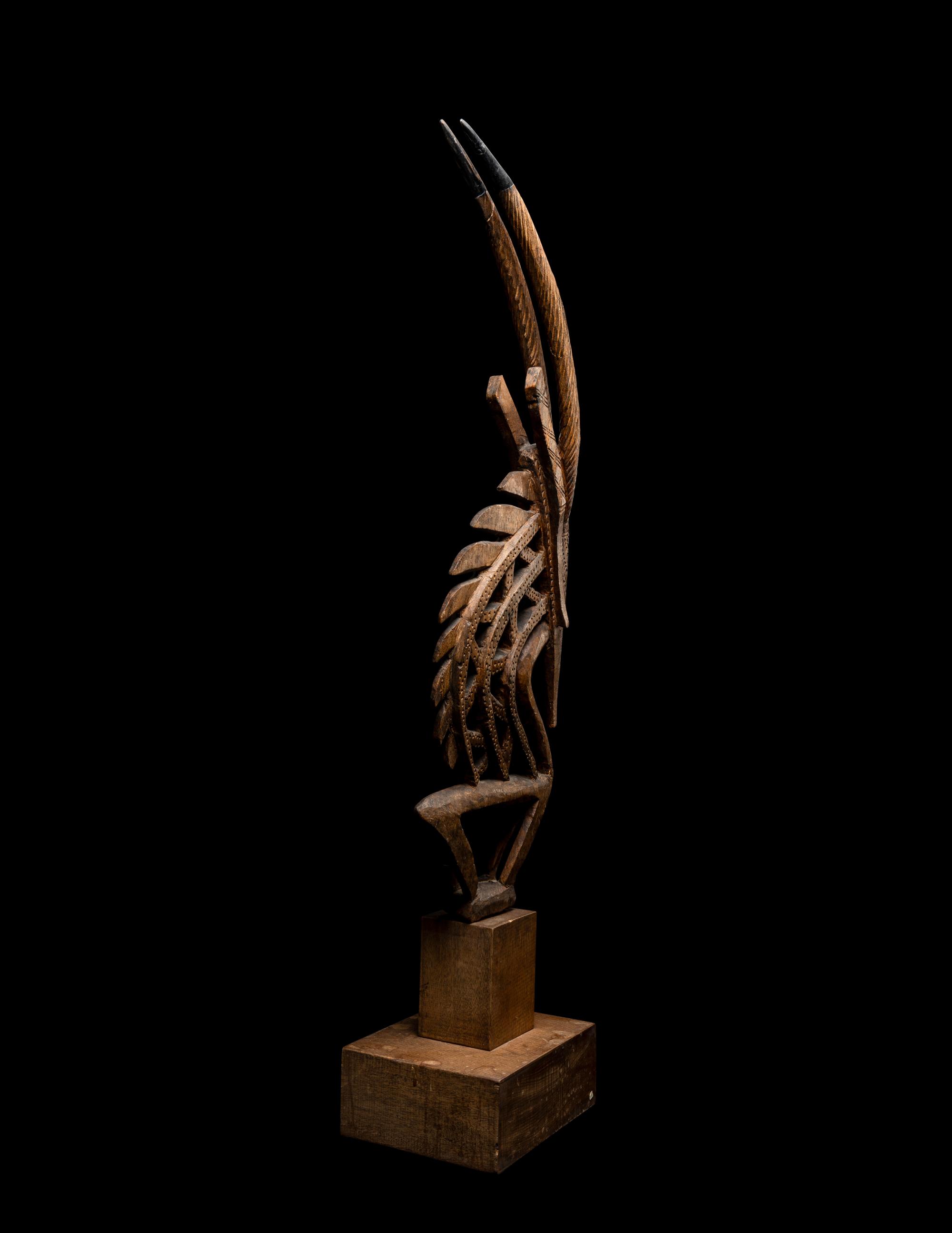 A Bamana Wood Chiwara (Antelope)