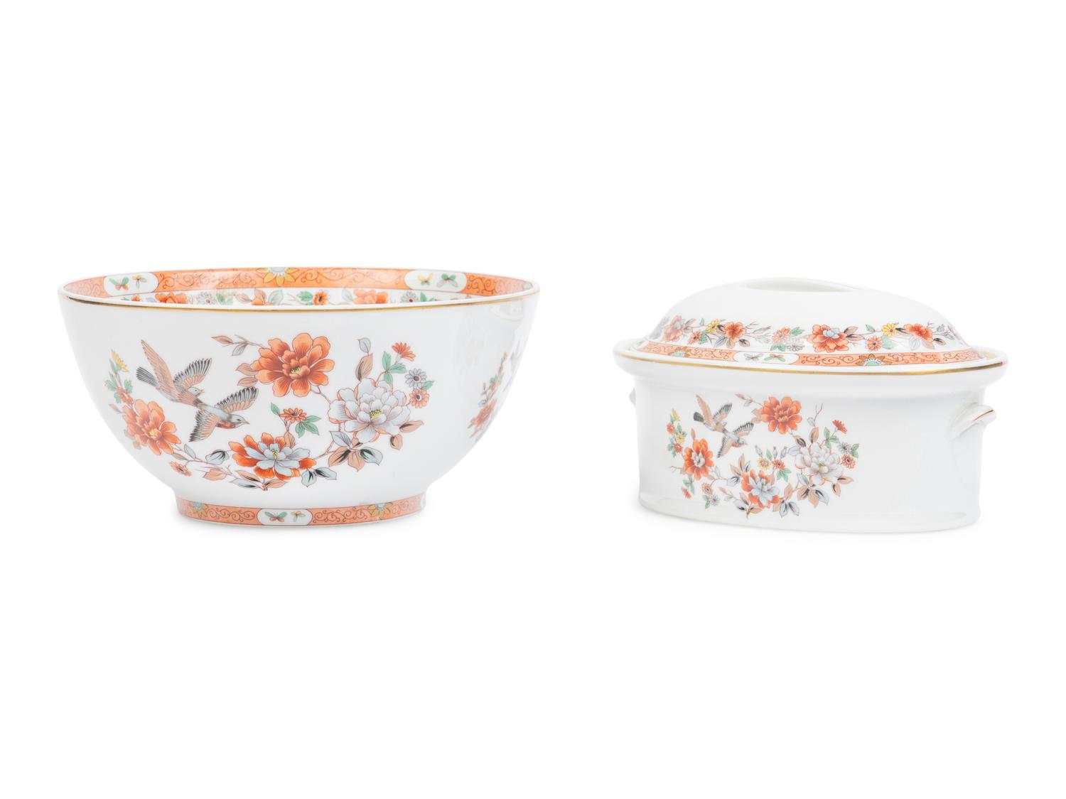 Two Mottahedeh Porcelain Articles