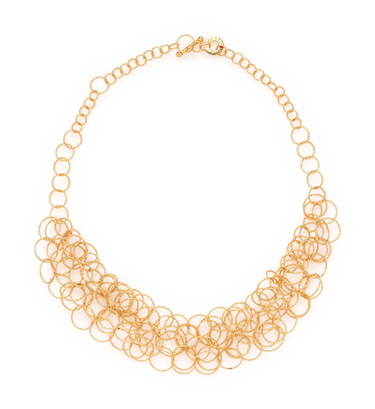 ROBERTO COIN, YELLOW GOLD 'MAURESQUE' NECKLACE