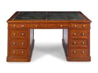 A Regency Style Mahogany Pedestal Desk