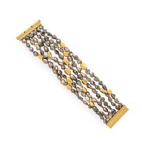 Yvel, Keshi Cultured Pearl and Yellow Gold Bracelet