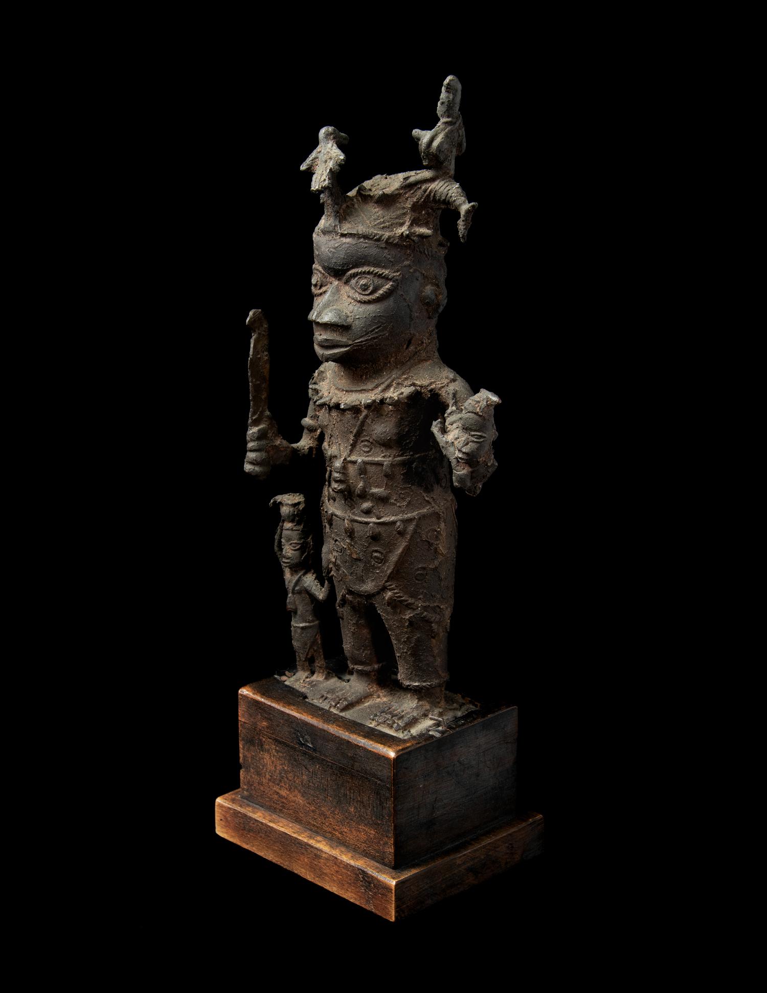A Benin Bronze Figure of an Executioner