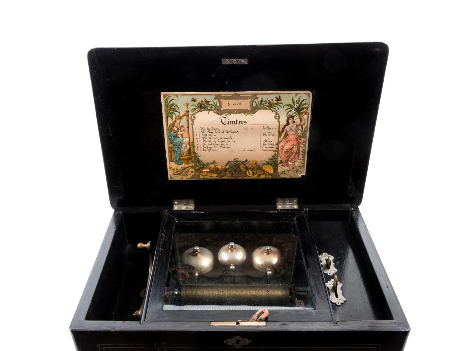 A Swiss Cylinder Bells in Sight Music Box