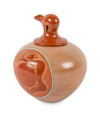 Inlaid and Etched Seed Jar