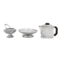 A Group of Three Ercuis Silver-Plate Table Articles