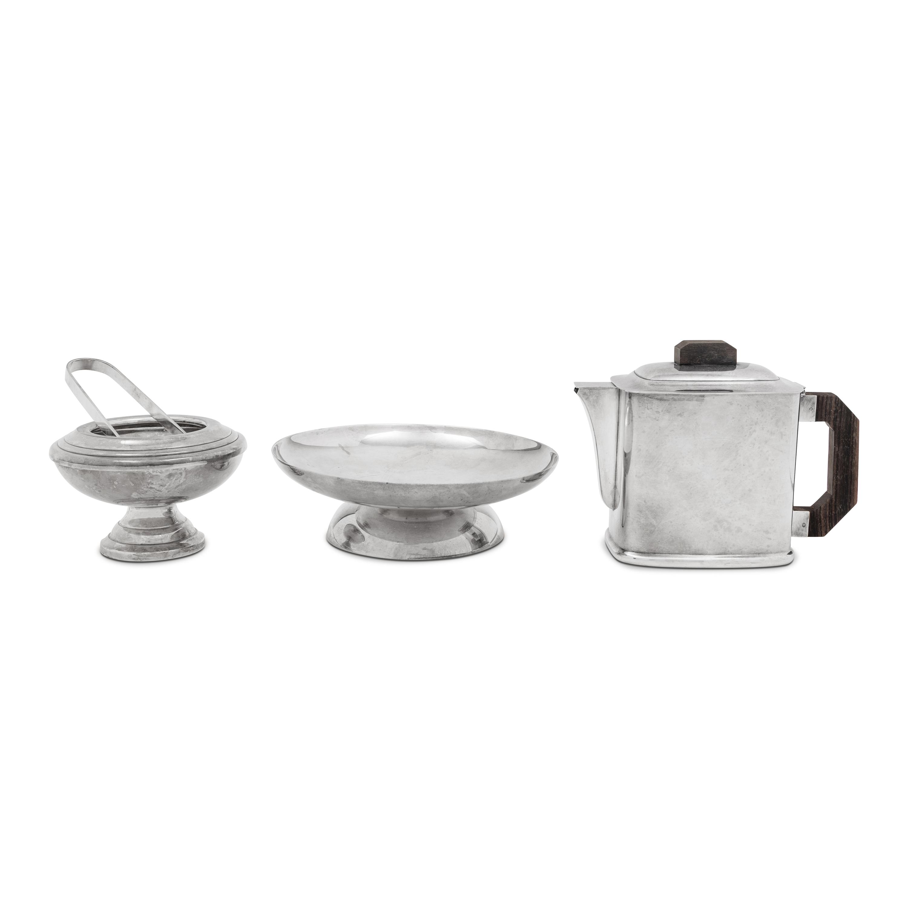 A Group of Three Ercuis Silver-Plate Table Articles