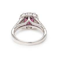 SPINEL AND DIAMOND RING