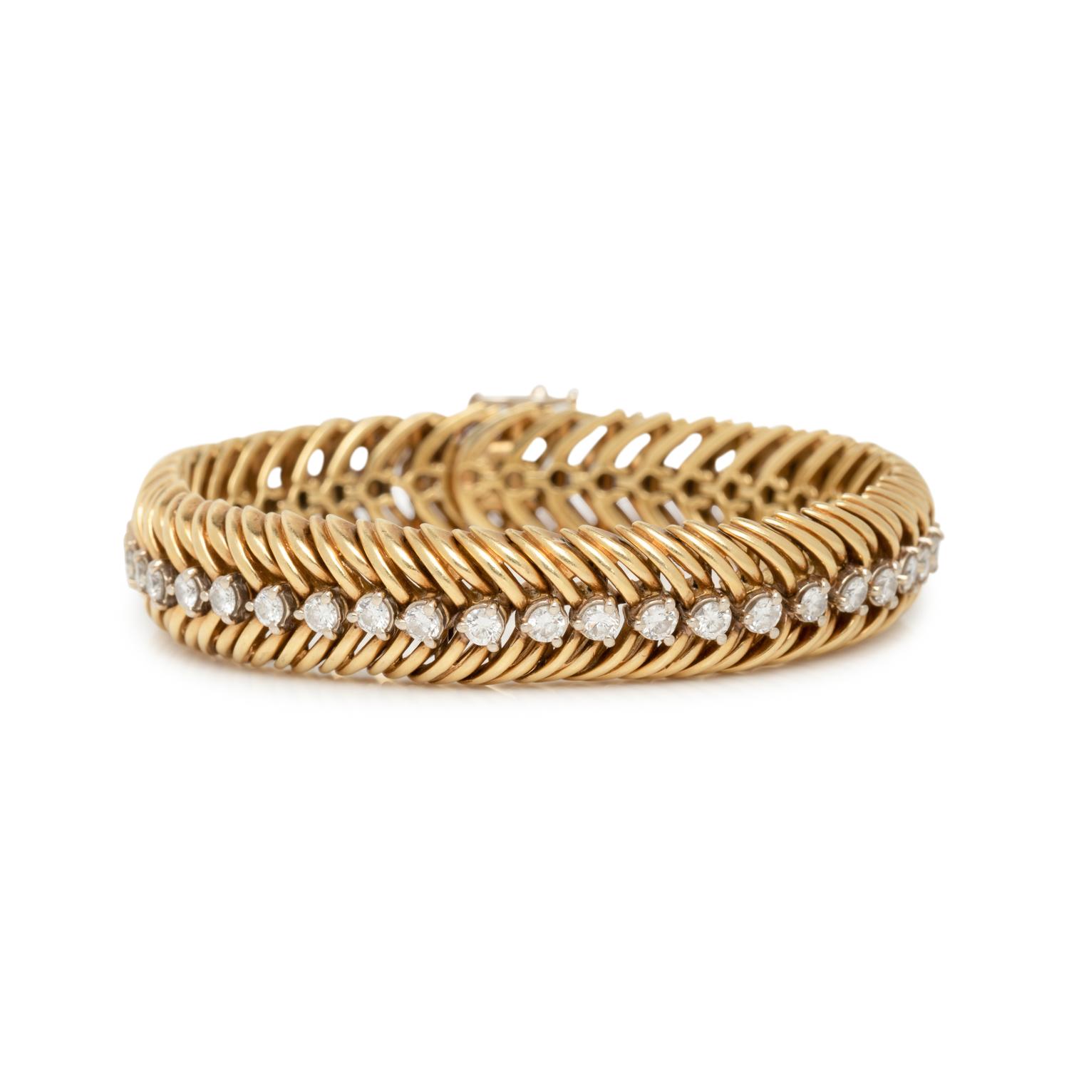 YELLOW GOLD AND DIAMOND BRACELET