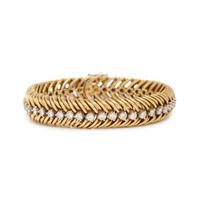 YELLOW GOLD AND DIAMOND BRACELET