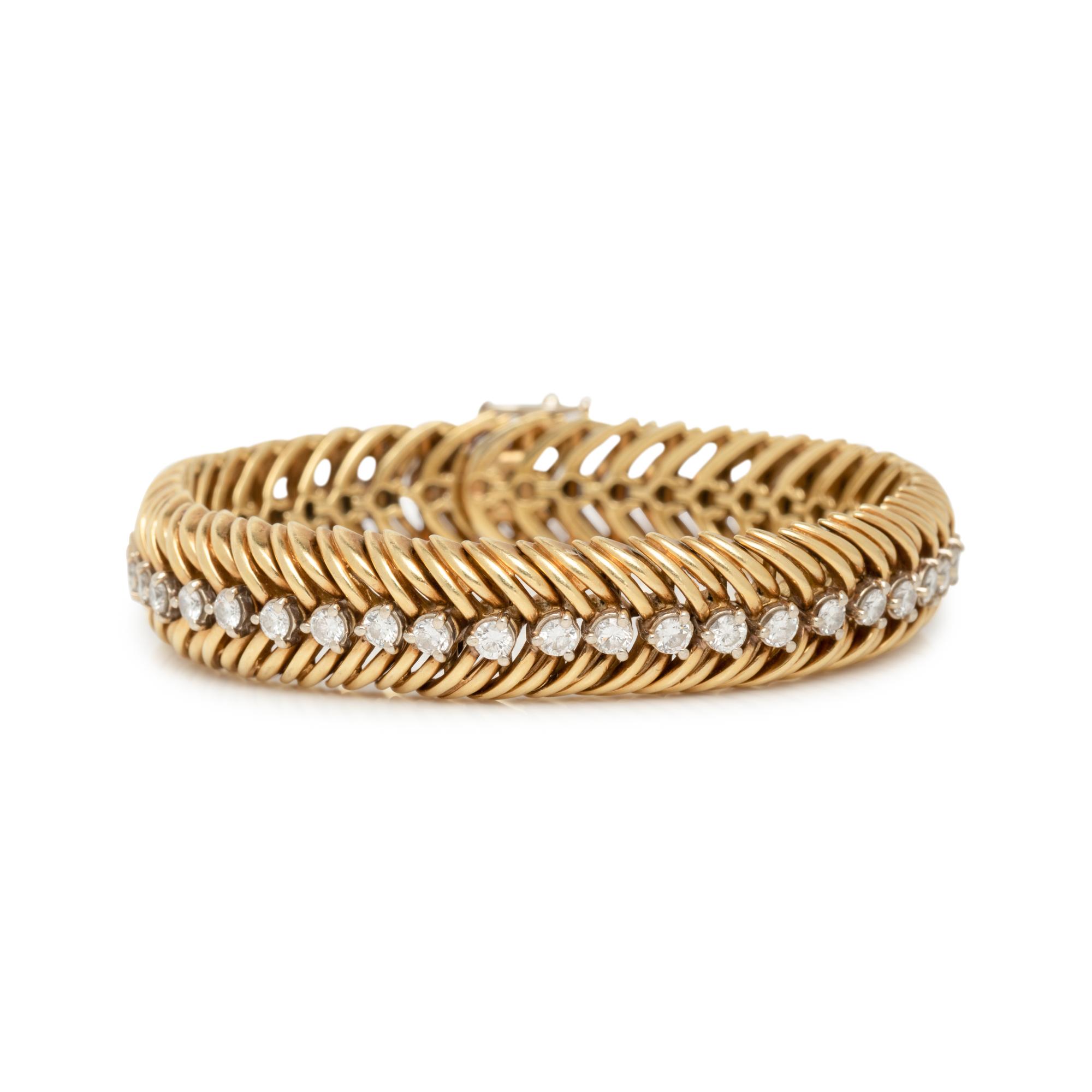 YELLOW GOLD AND DIAMOND BRACELET