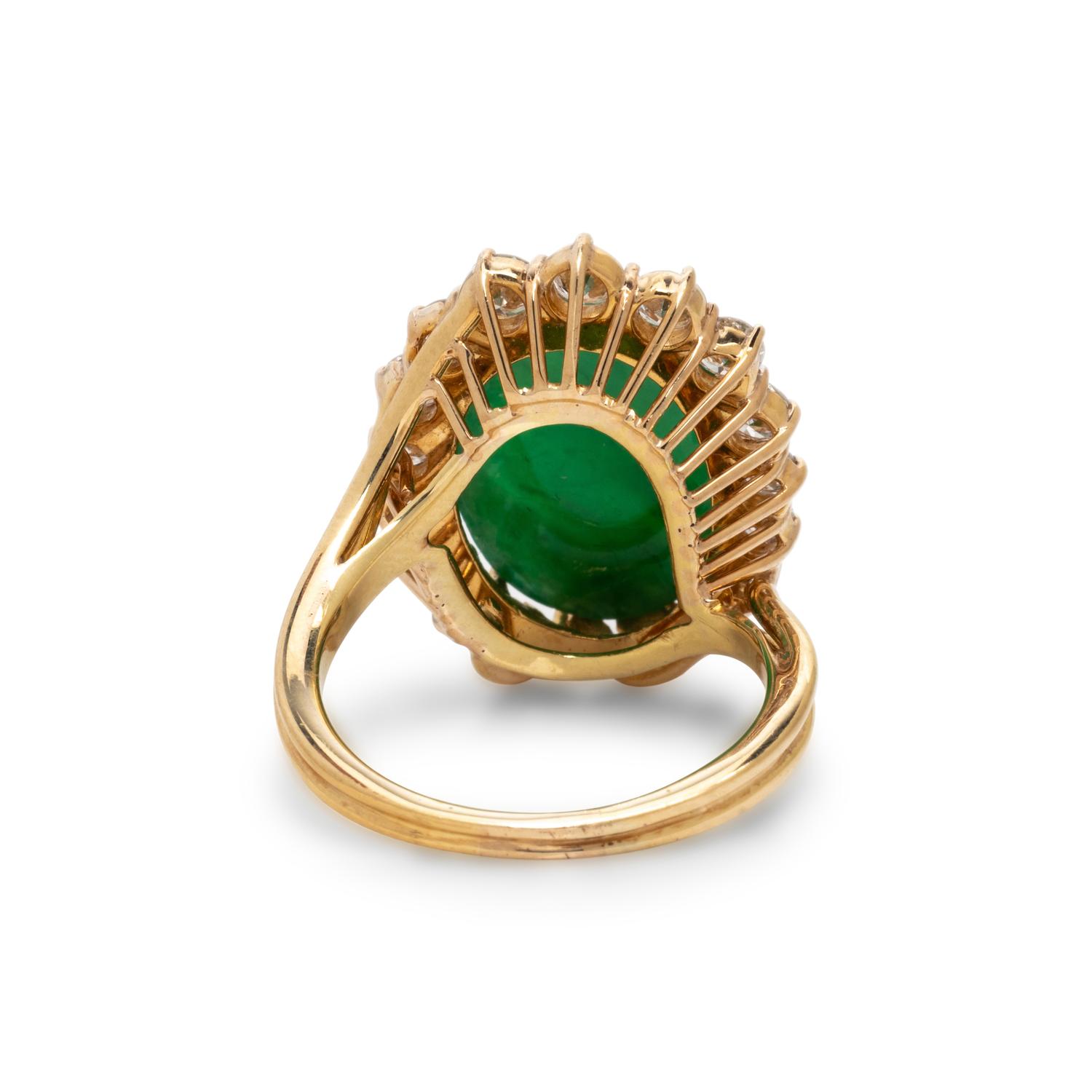 JADE AND DIAMOND RING