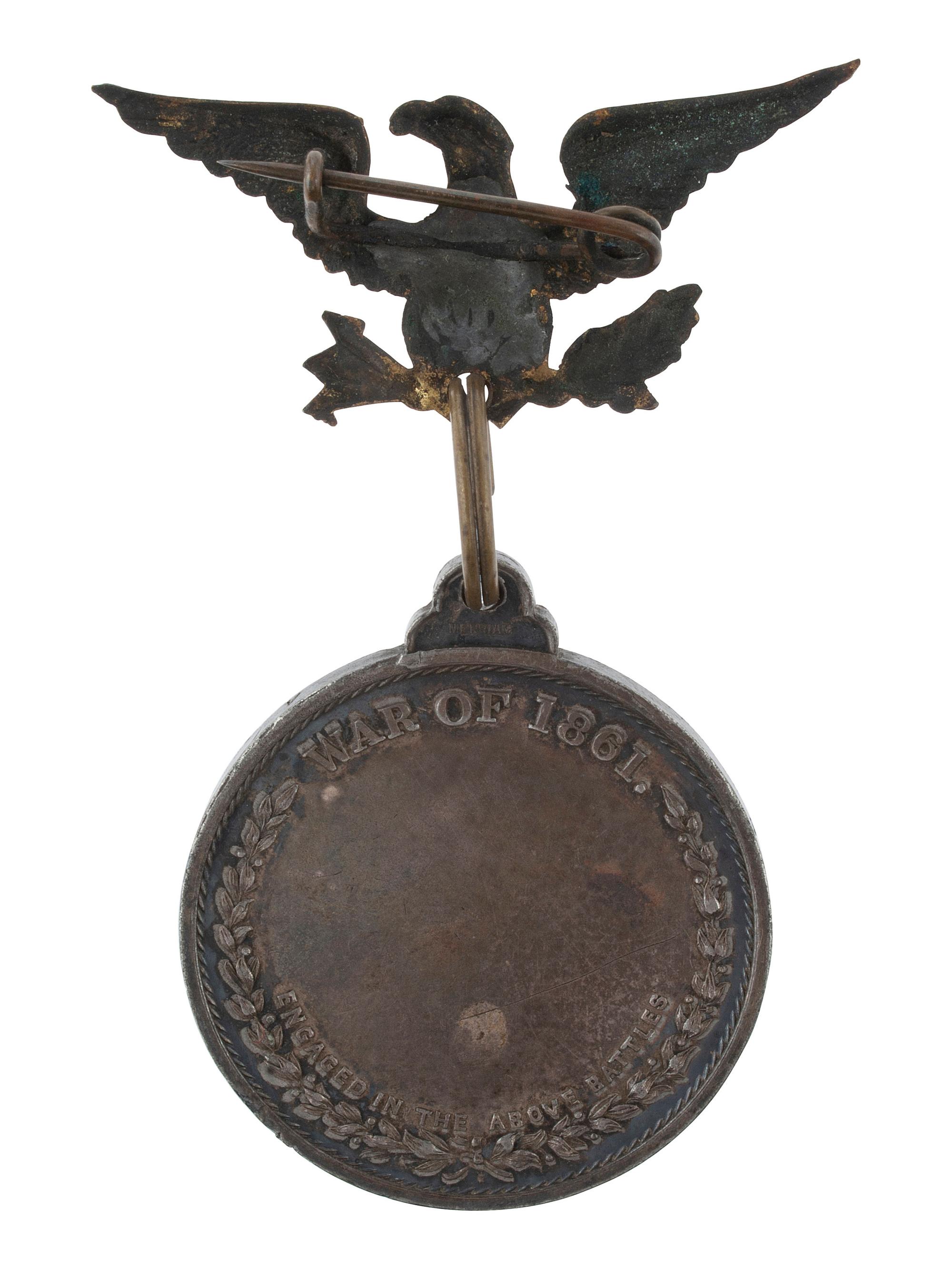 [CIVIL WAR]. ID disc of Alexander Campbell, Company B, 154th Pennsylvania Volunteer Infantry Regiment. Ex Julian Converse collection.