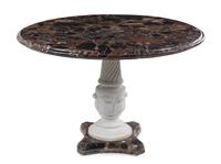 A Neoclassical Style Marble Table Height 31 x diameter of top 48 inches. — 20TH CENTURY