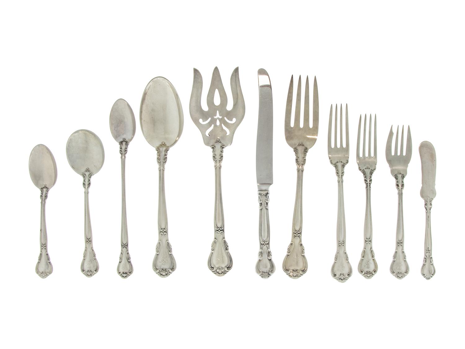 An American Silver Flatware Service