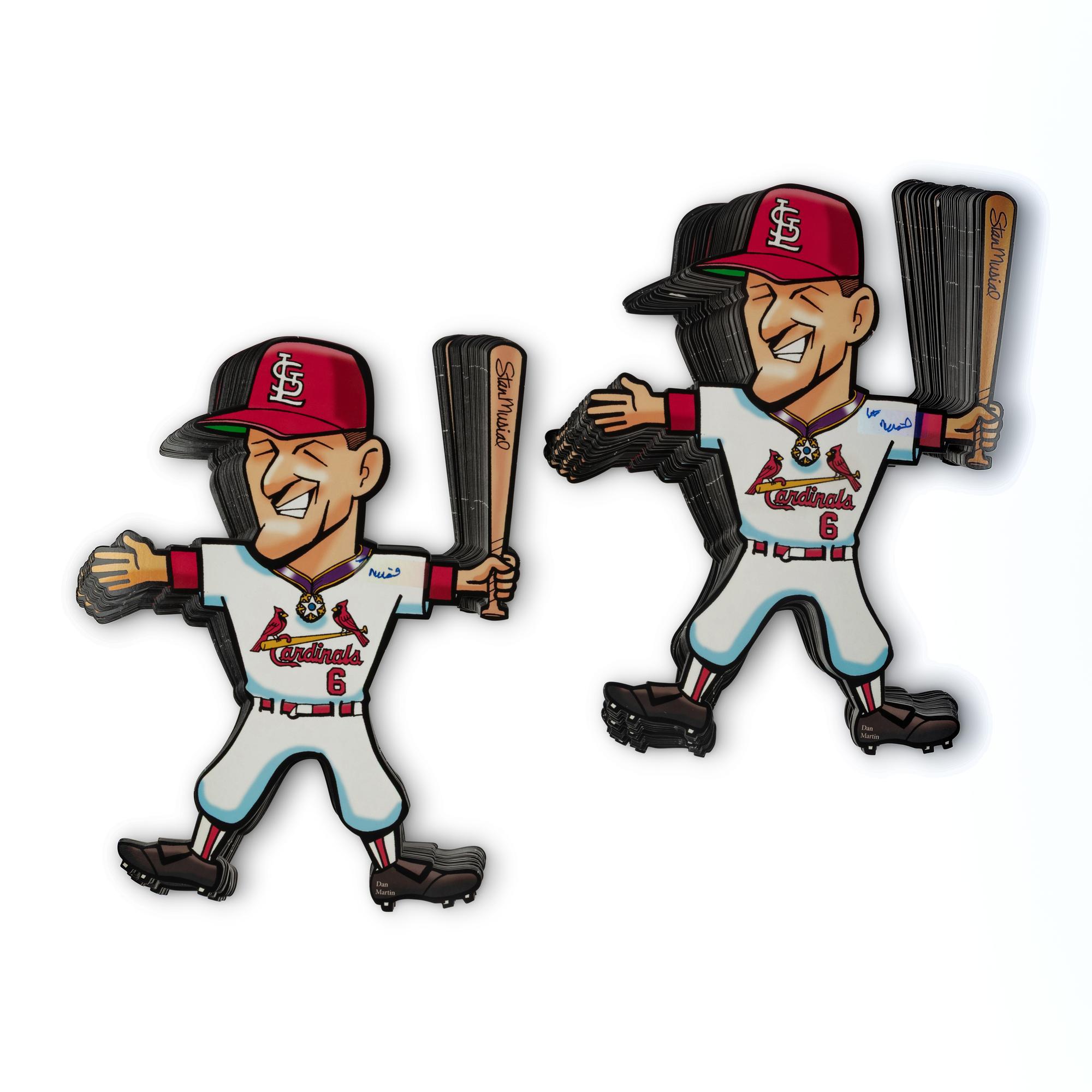 A Collection of 50 Stan Musial Signed Autograph 2010 "Stand For Stand" Stadium Giveaway Cutouts