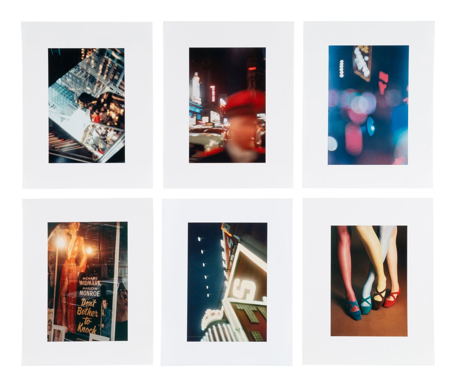 A group of six works depicting New York