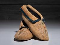 Seneca Quilled Hide Moccasins