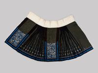 Two Embroidered Silk Apron Skirts